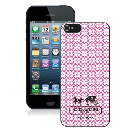 Coach In Confetti Signature Pink iPhone 5 5S Cases AJA | Women - Click Image to Close